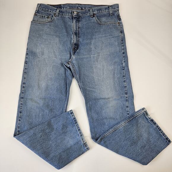 Vintage Levi's 505 Jeans Men 42(40)x32 Light Wash Regular Fit Straight Y2K Denim - Picture 2 of 15